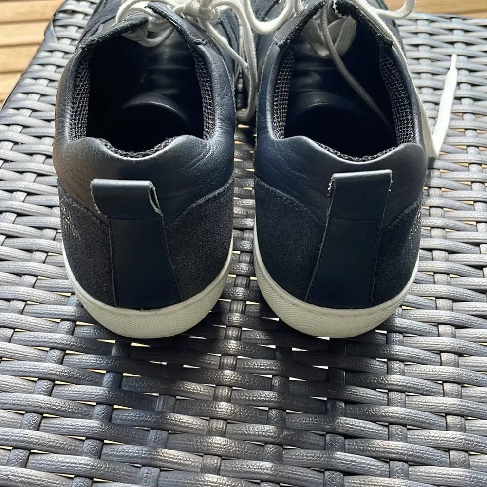 Versace mens navy blue tennis shoes